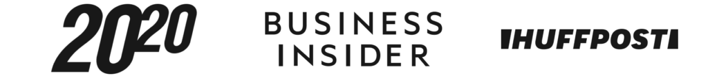 Logos of media entities that Edward Sturm and his projects been mentioned in: 2020, Business Insider, and HuffPost.