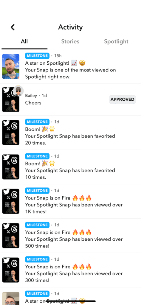 My Snapchat Spotlight successes with my content automation