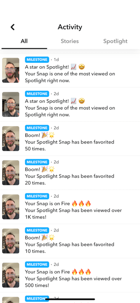 My Snapchat Spotlight successes with my content automation