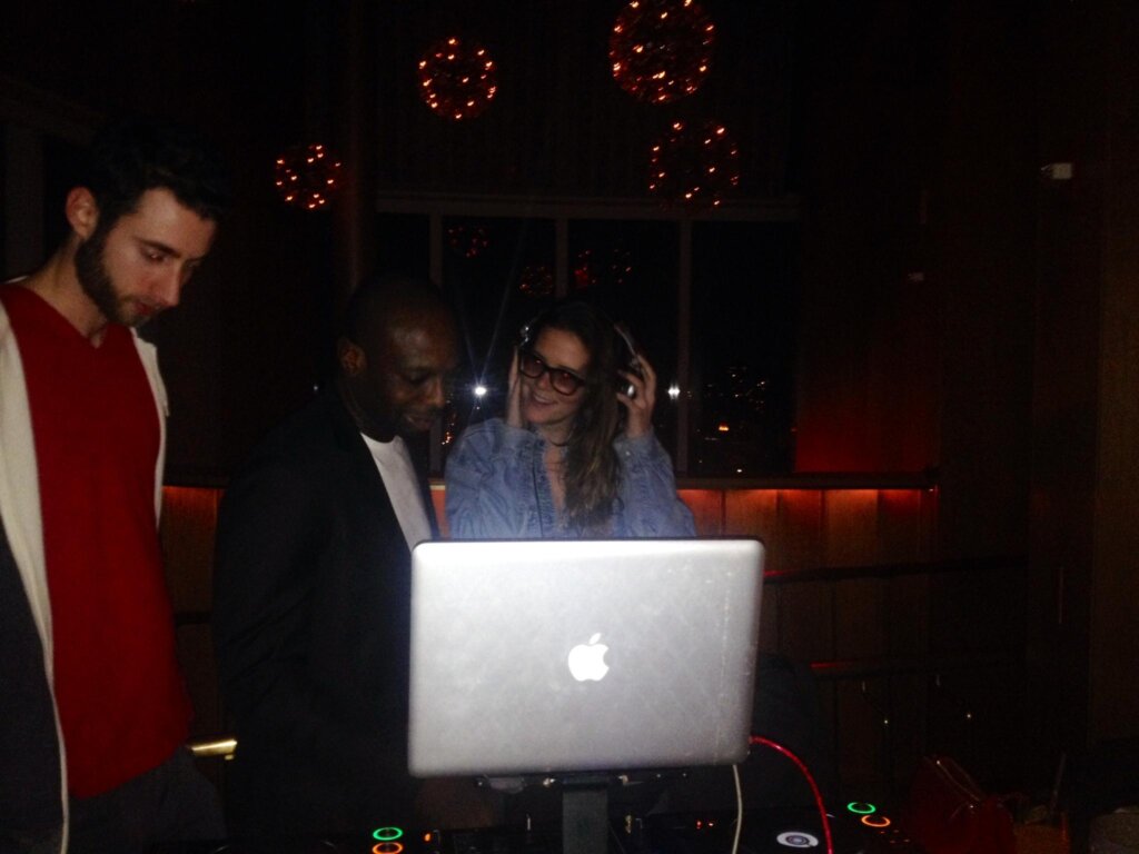 Edward Sturm behind the DJ booth at Boom Boom Room in NYC, in 2014.