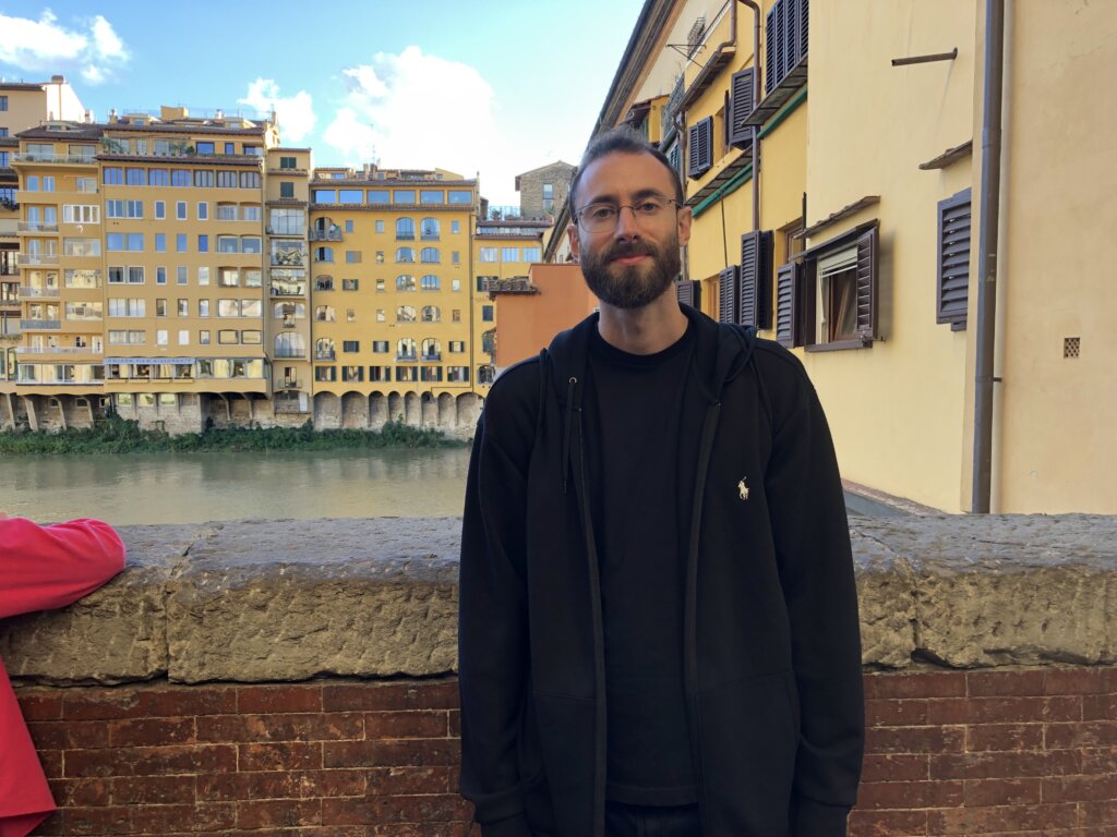 Edward Sturm at the Ponte Vecchio in Florence, Italy in 2022.