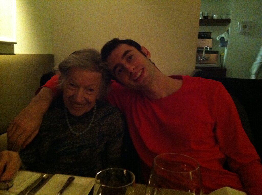 Edward Sturm with his grandmother. Taken in 2012.