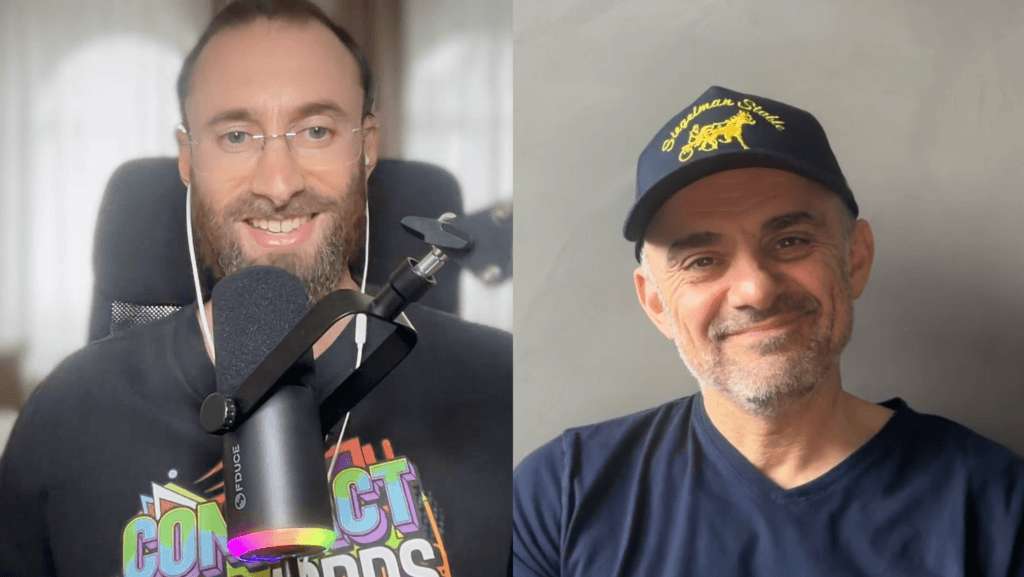 Edward Sturm and Gary Vaynerchuk recording an episode of The Edward Show. "GaryVee: Gemini Is the Only Guaranteed Winner in AI Search" - Episode 1099 - July 2026.