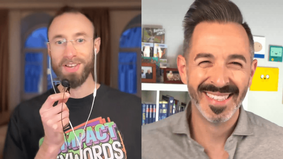Edward Sturm and Rand Fishkin recording an episode of The Edward Show. "Rand Fishkin on SEO, AI Overviews, and the Future of Content Marketing" - Episode 674 - May, 2025.